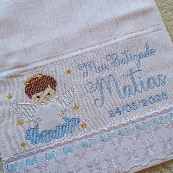 Toalha de batizado Anjinho